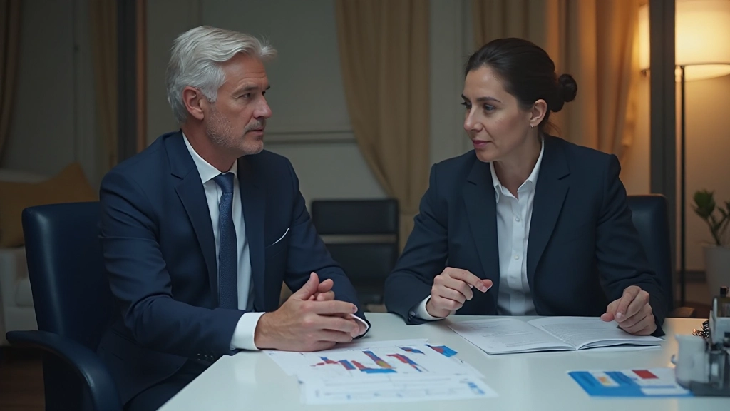 Консультация финансового консультанта с клиентом о инвестиционных возможностях